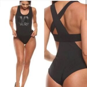 Ivy Park Logo Tank Black Bodysuit Size Small